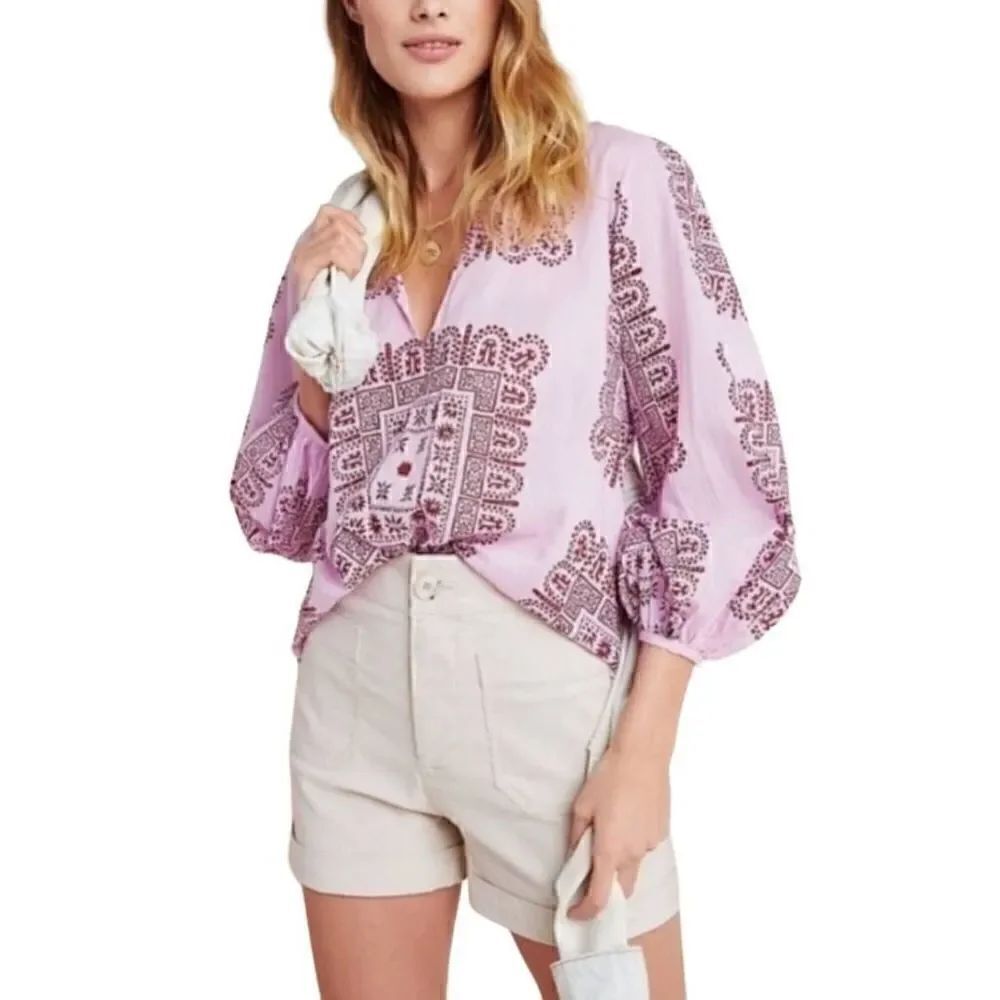 Anthropologie High Rise Khaki Linen Blend Shorts Size 28